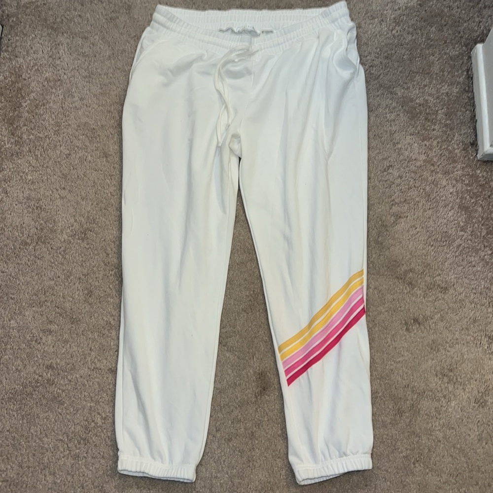 White Ava and Esme Adorable Sweatpants Women's Size XL
